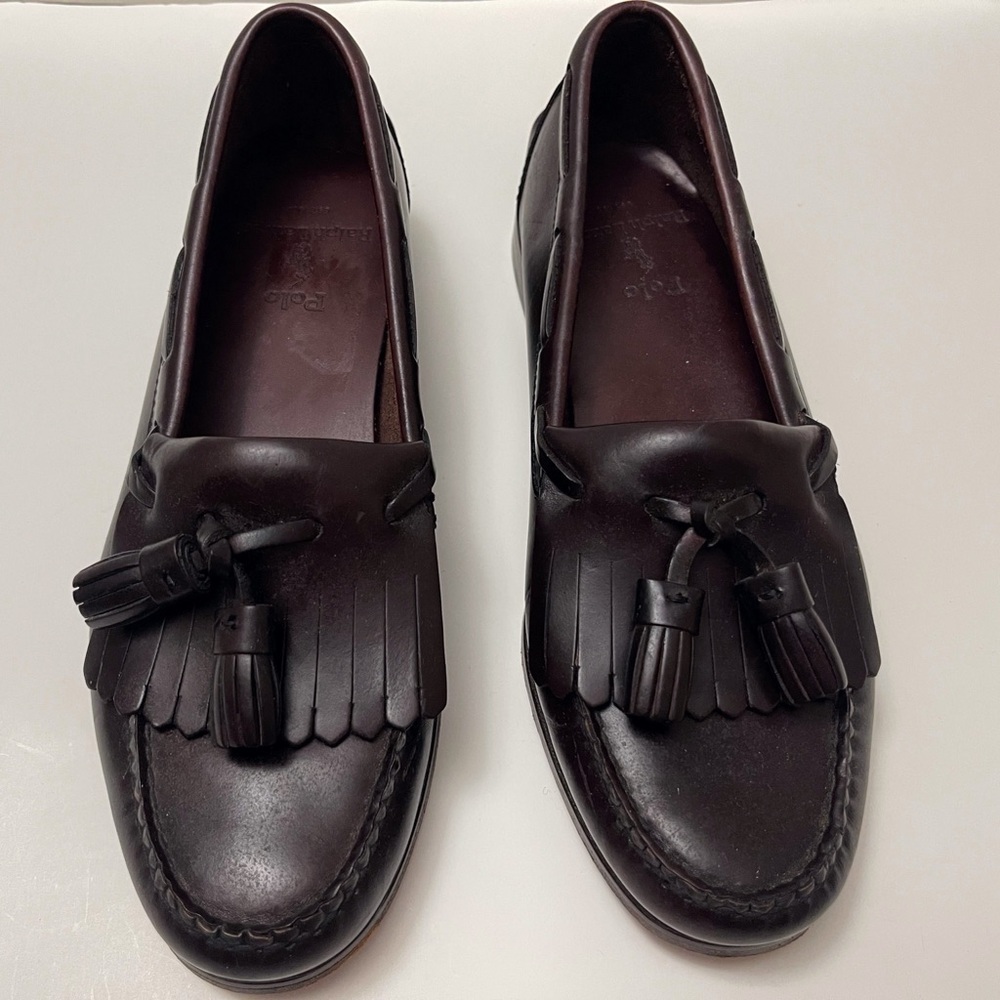 (sold) Vintage Polo Ralph Lauren Leather Tassel Loafers Men's Preppy Casual